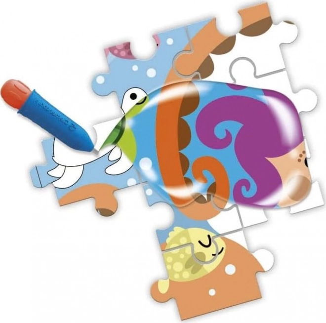 Puzzel met kleuren door water Diepten van de zee 30 stukken