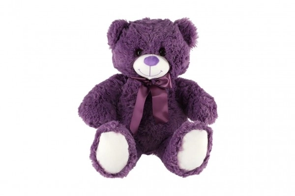 Pluchen teddybeer Michael paars 35 cm