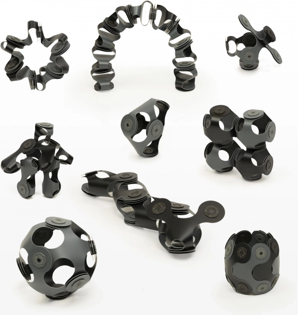 Ontwerperspakket magnetische blokken Clixo, zwart