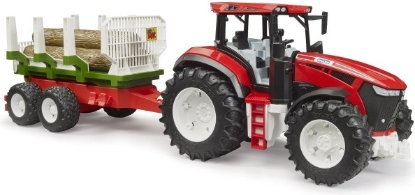 ROADMAX tractor with timber trailer and logs