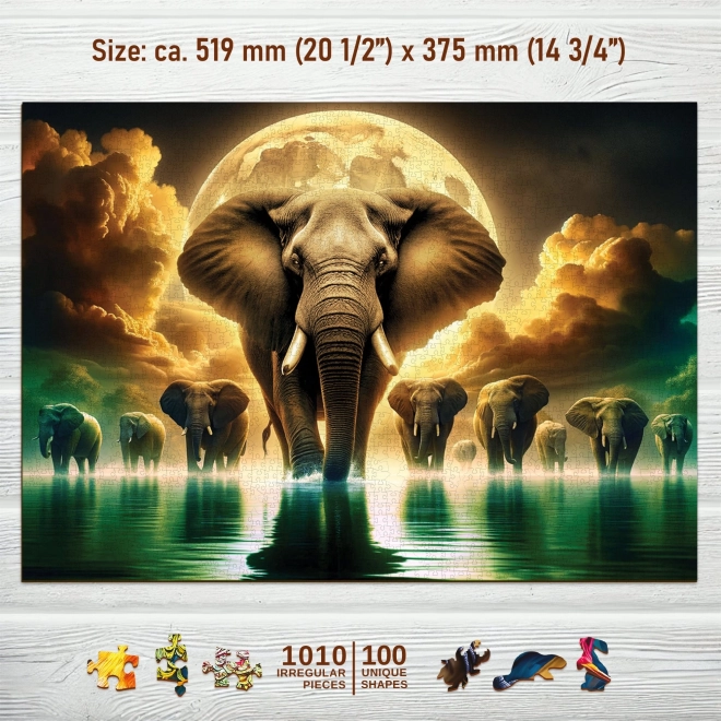 WOODEN CITY houten puzzel Olifantendromen 1010 stukjes