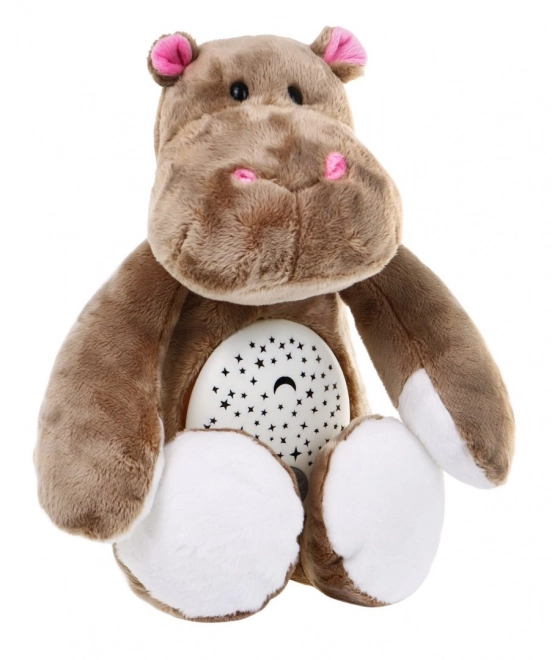 Nijlpaard fopspeen 3-in-1 voor kinderen vanaf 6m+ Sensorisch speelgoed + Projector + Muziekdoos + Knuffelspeelgoed