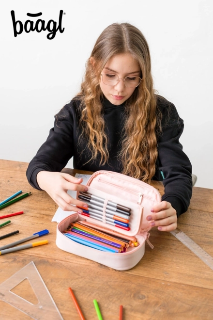 Schulmäppchen Etui Creme