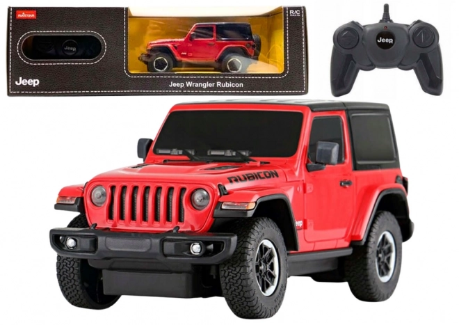 Op afstand bestuurbare auto Jeep Wrangler Rubicon rood