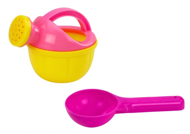 Zandset Emmer voor Gieten Roze Snoepjes 8 stuks.