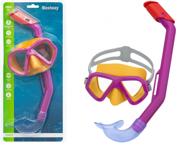 Set de snorkeling pour enfants avec masque et tuba BESTWAY – Rose