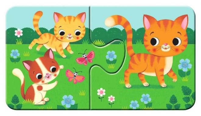 RAVENSBURGER Mon premier puzzle – animaux et leurs petits, 9×2 pièces