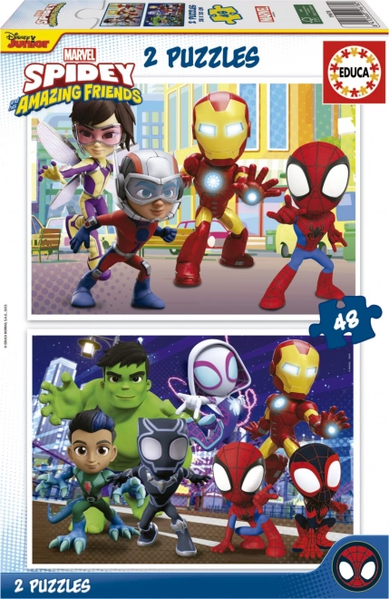 EDUCA Puzzle Spidey und seine erstaunlichen Freunde 2x48 Teile