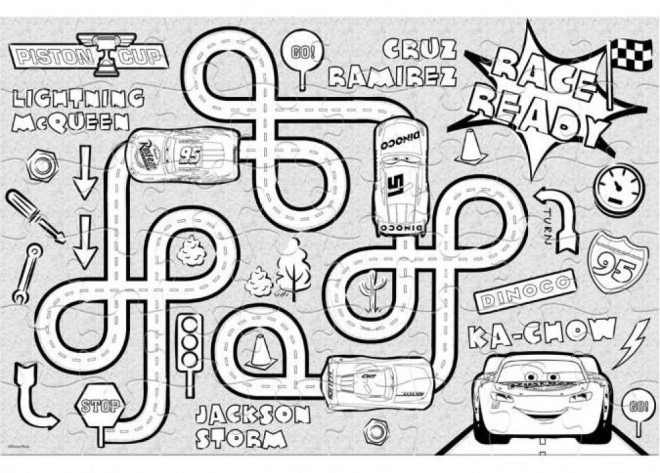 Luna beidseitiges Puzzle Autos Labyrinth 48 Teile