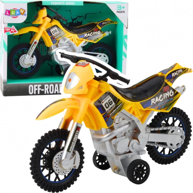 Motocross off-road toy yellow with lights and sounds