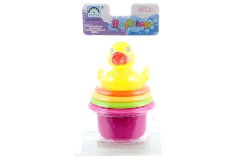 Bunte Becher mit Badeente
