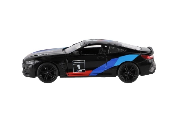 Auto Kinsmart BMW M8 Competition Coupé 1:38 metaal/plastic 12,5cm 4 kleuren met terugtrekmechanisme 12 stuks in doos