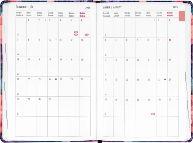Notique agenda de 18 mois Petito Bouquet 2025-2026