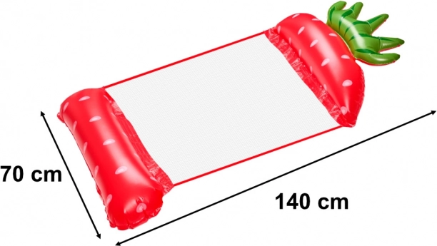 Opblaasbare water hangmat in de vorm van een aardbei