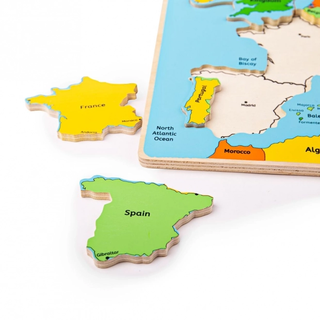 Bigjigs Toys Houten puzzel kaart van Europa 25 stukjes
