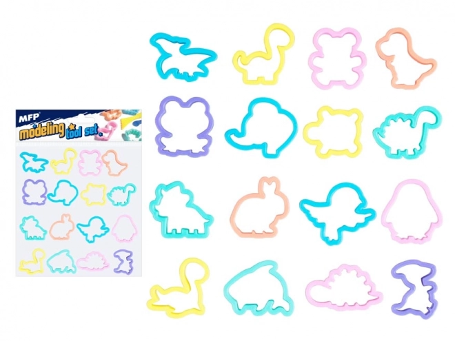 Plastic uitsnijvormpjes dieren 16 stuks