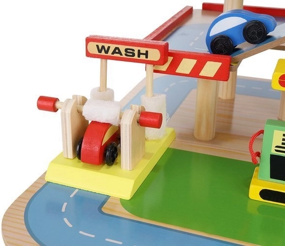Accessoires réalistes : station de lavage, station-service, caisse