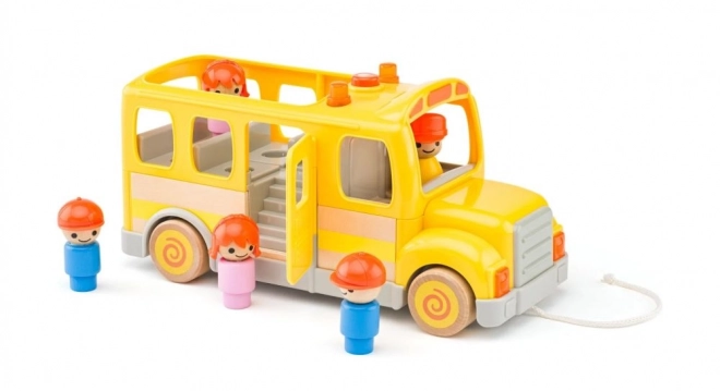 Fröhlicher Schulbus mit Lichtern und Geräuschen Woody