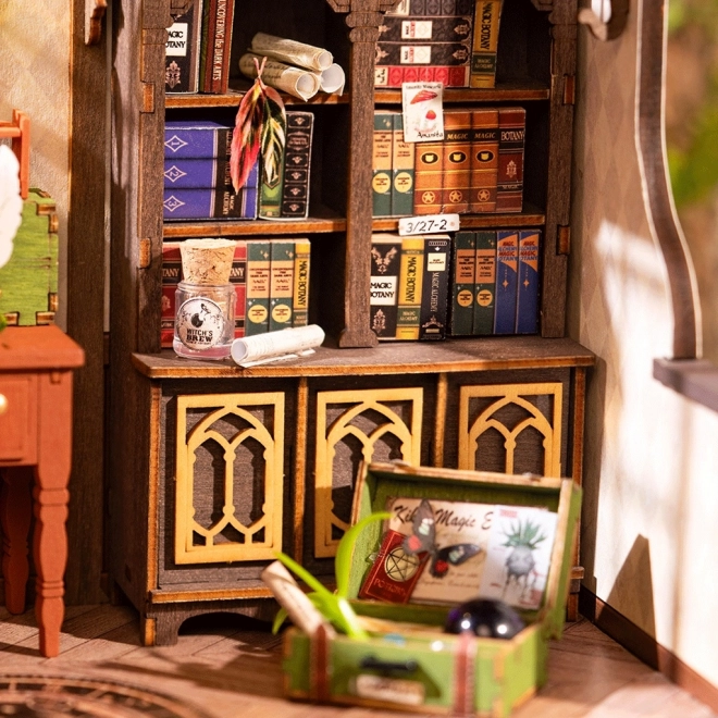 Miniatuurmodel van een tovenaarswerkplek