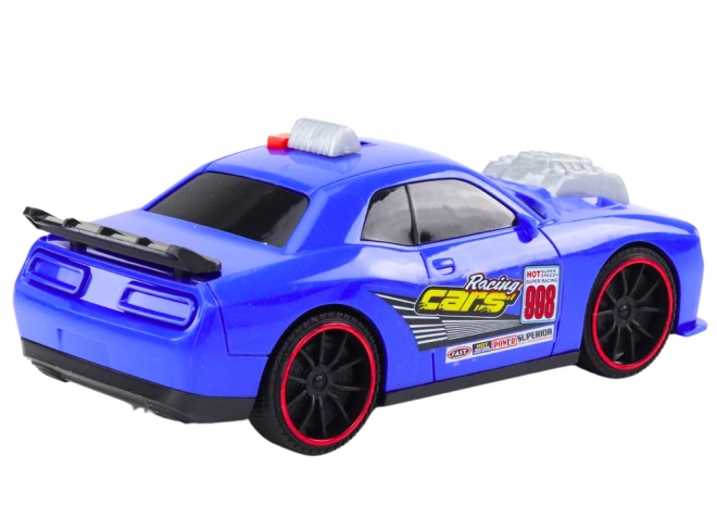 Spielzeug-Rennauto mit Licht- und Soundeffekten blau