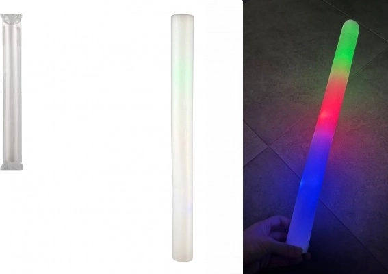 Lichtgevende LED schuimstaaf 47 cm op batterijen