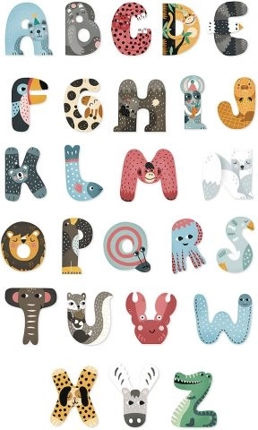 Houten letter F – VILAC dierenalfabet