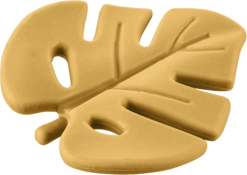 Silicone Teether Leaf, Mustard Yellow