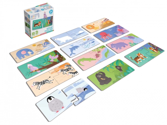 KukiKuk 80036 Véééliké duo puzzle Où vivent les animaux