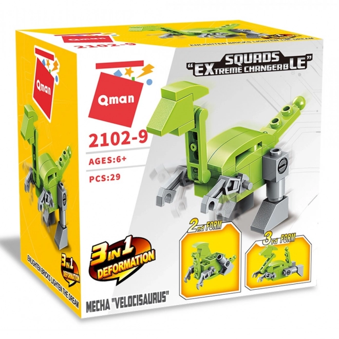 Qman Squros Veranderlijke Robot Velocisaurus 3v1