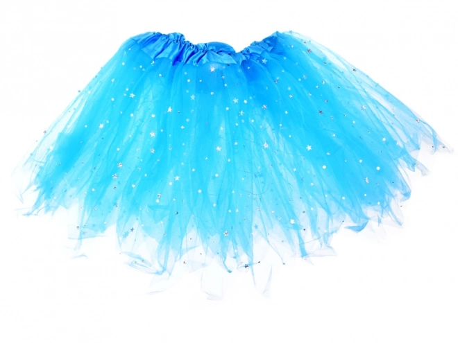 Lichtgevende blauwe kostuum voor een klein elfje met vlindervleugels
