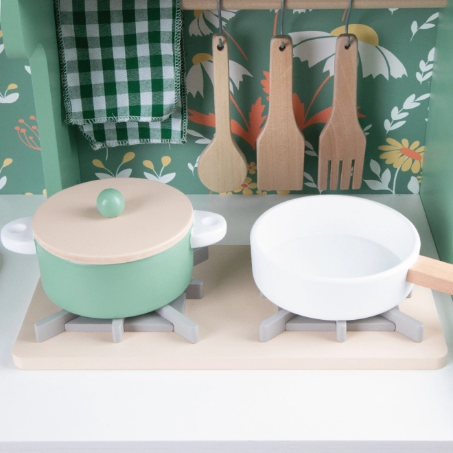 Grote houten keuken voor kinderen