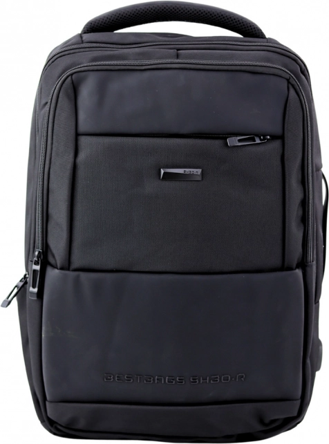 Sac à dos urbain avec USB et sangle de poitrine noir 26 L