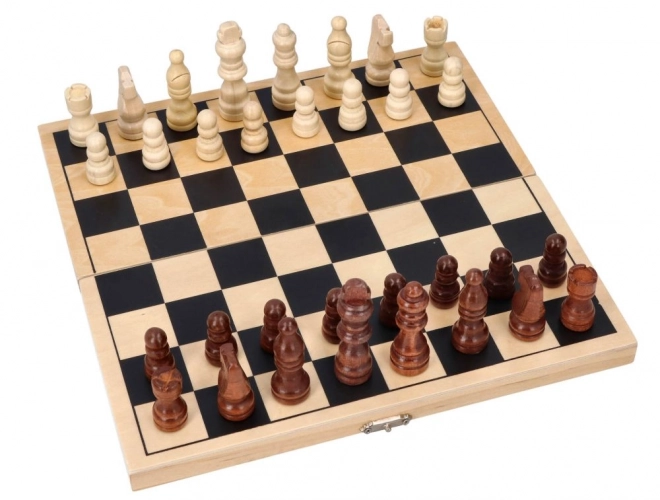 Houten schaakspel