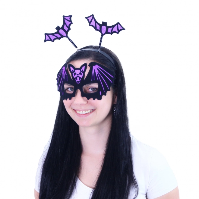 Kopfschmuck mit Fledermaus-Maske zu Halloween