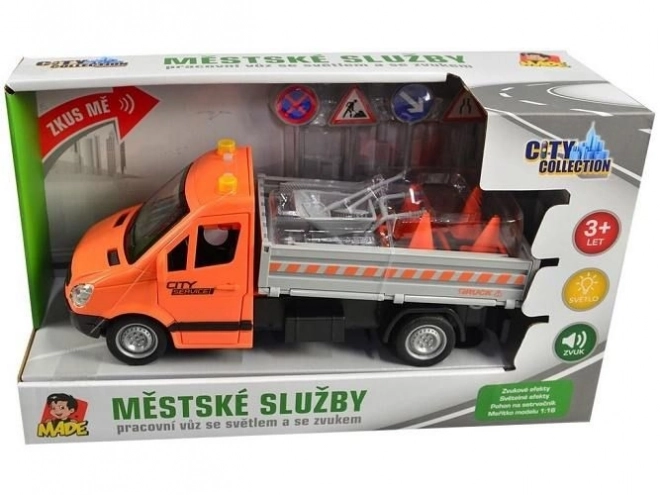 Voiture de signalisation routière