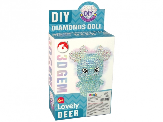 Creatieve set DIY Diamanten Rendier Kristallen Hanger 3D Blauw
