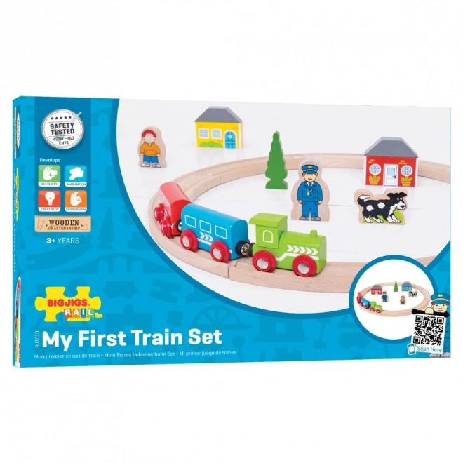 Bigjigs Rail Mijn eerste treinbaan 19 delen