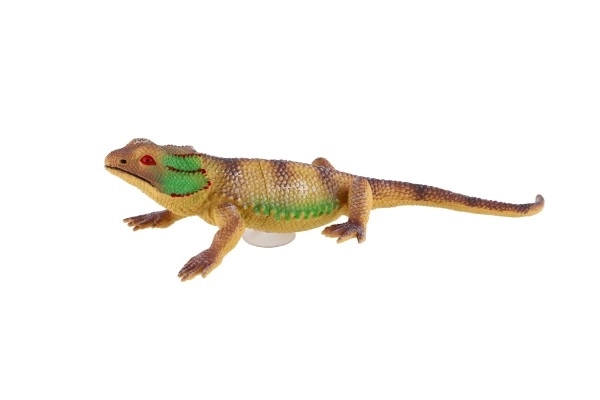 Dierfiguur hagedis met zuignap rubber 22cm