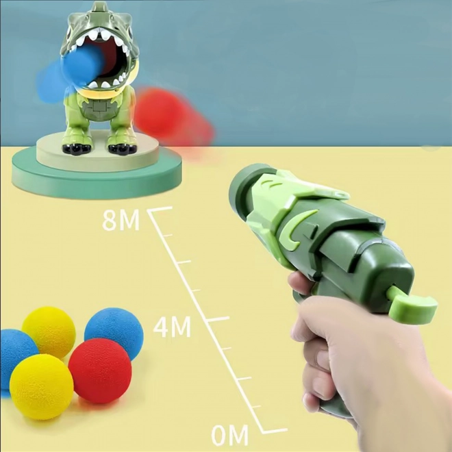 Interaktive Pistole mit Schaumstoffkugeln und Dino-Shooter