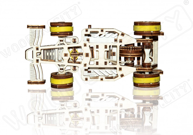 WOODEN CITY 3D puzzel Raceauto Bolid 108 onderdelen