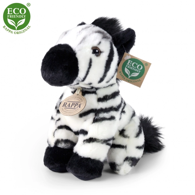 Pluchen zittende zebra 18 cm milieuvriendelijk
