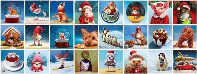 Adventskalender met Puzzel Eurographics 24 x 50 Stuks – Kerstdieren