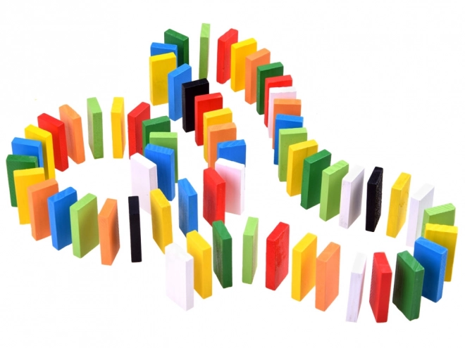 Houten kleurrijke domino 300 stukken
