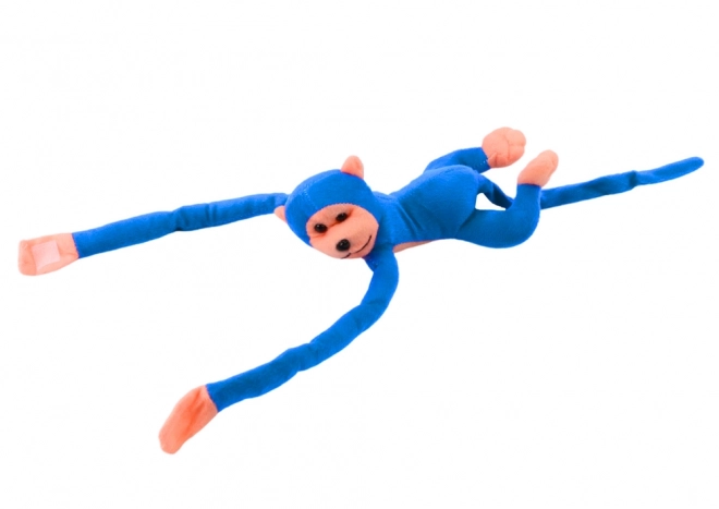 Pluchen mascotte Aap met geluid Blauw 60 cm