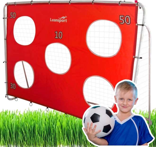 Fußballtrainings-Tor mit Zielnetz rot 213x152x75 cm