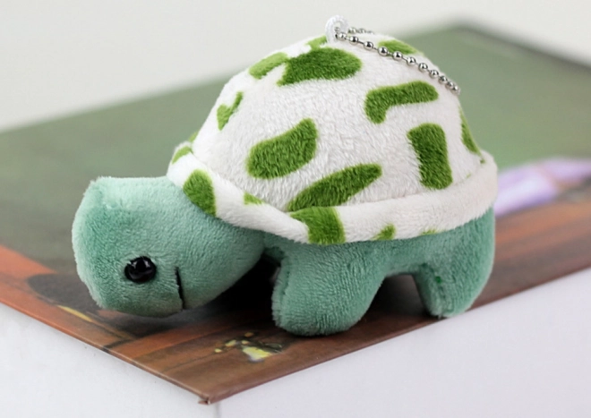 Plüschtier-Schildkröte 10 cm blau Anhänger