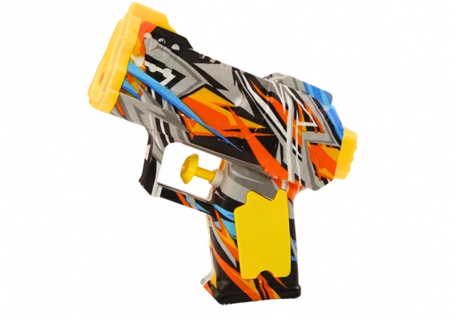 Kleine waterpistool geel oranje graffiti