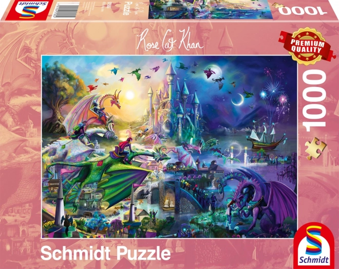Nachtelijke Drakenwedstrijd Puzzel 1000 Stukken