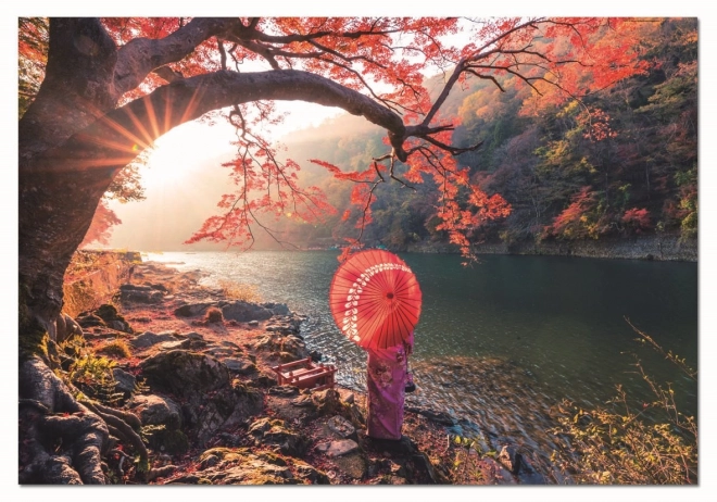 Educa puzzel zonsopgang aan de rivier Katsura, Japan 1000 stukjes