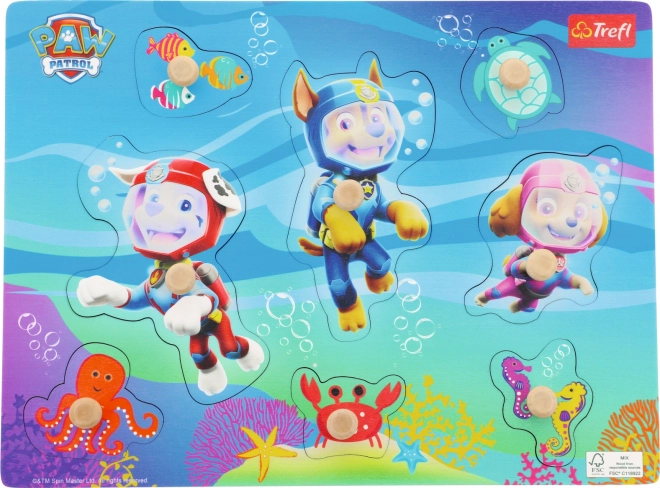 Trefl Holz-Puzzle Paw Patrol unter Wasser